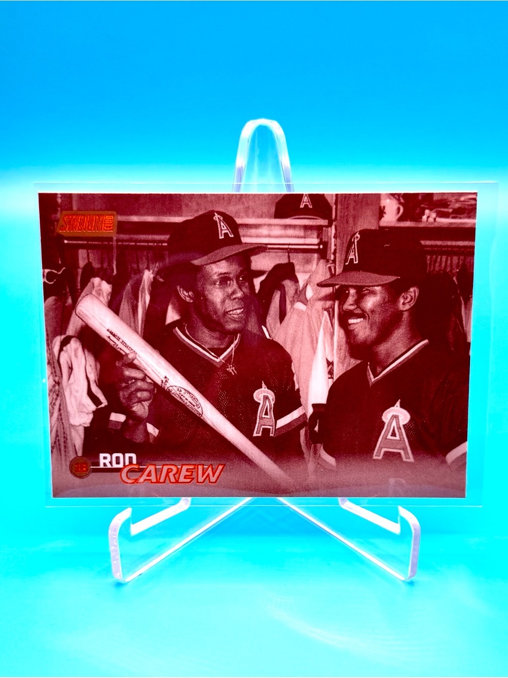2023🔥Rod Carew🔥Topps Stadium Club Orange Foil Sepia! 🤯 #168 Braves